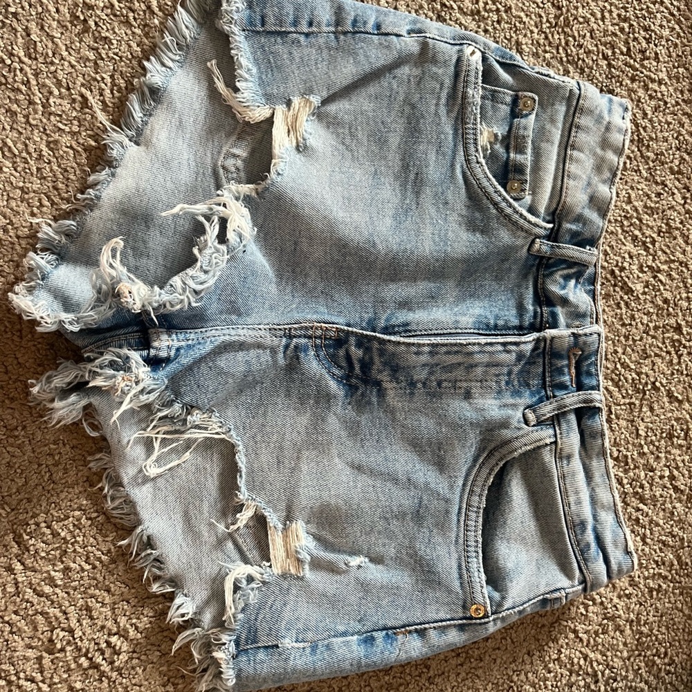 Light Jean Zara Shorts